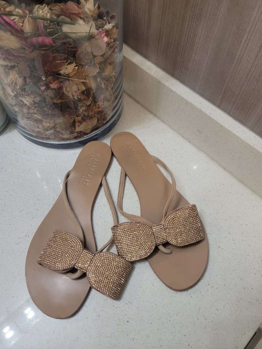 Aminah Abdul Jillil Soleil Brown Ballet Flats Size 8 M